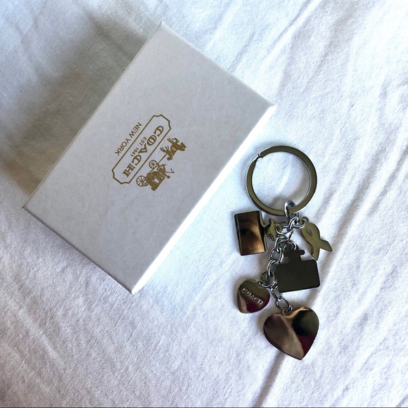 Coach Pink Ribbon Keychain Charm - Picture 3 of 3